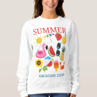 Personalised summer vacation design sweatshirt
