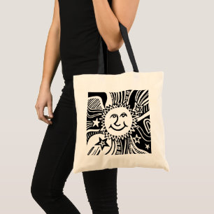 Personalised Sun Pattern  Tote Bag