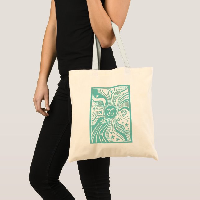 Personalised Sun Pattern  Tote Bag (Front (Product))
