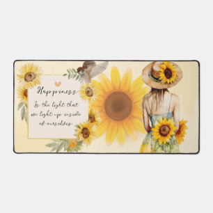 Personalised Sunflower Aesthetic Desk Mat 