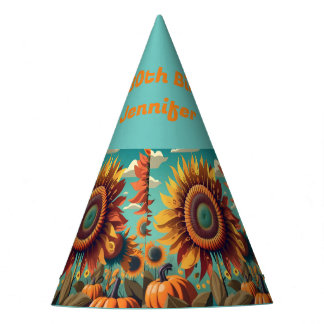 Personalised Sunflower Birthday Hat, Birthday Hat