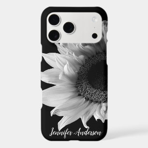 Personalised Sunflower - Black & White Photograph
