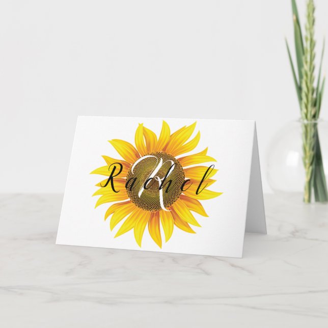 Personalised sunflower  card (Front)