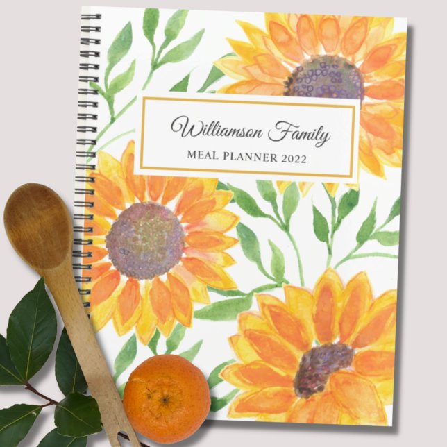 Personalised Sunflower Family Meal  Planner (Creator Uploaded)