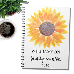 Personalised Sunflower Family Reunion  Notebook