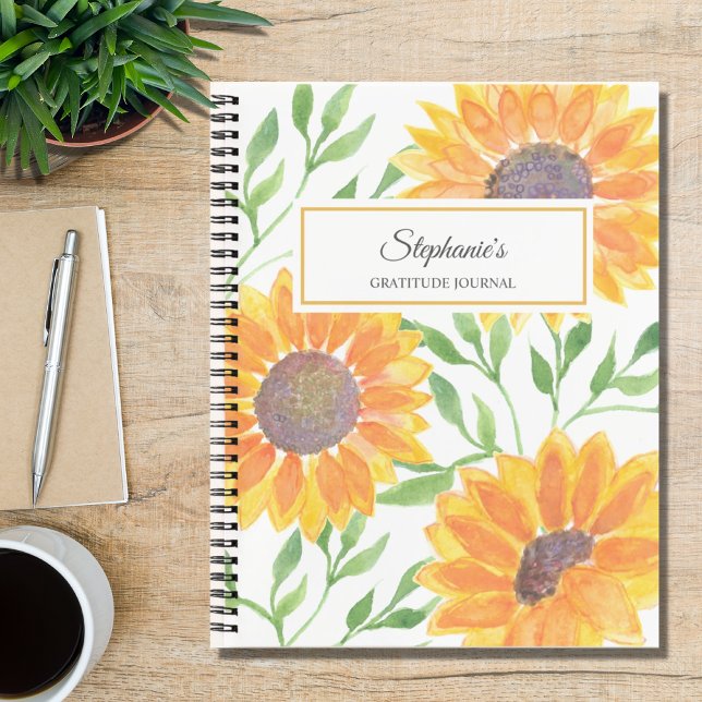 Personalised Sunflower Gratitude Journal (Creator Uploaded)