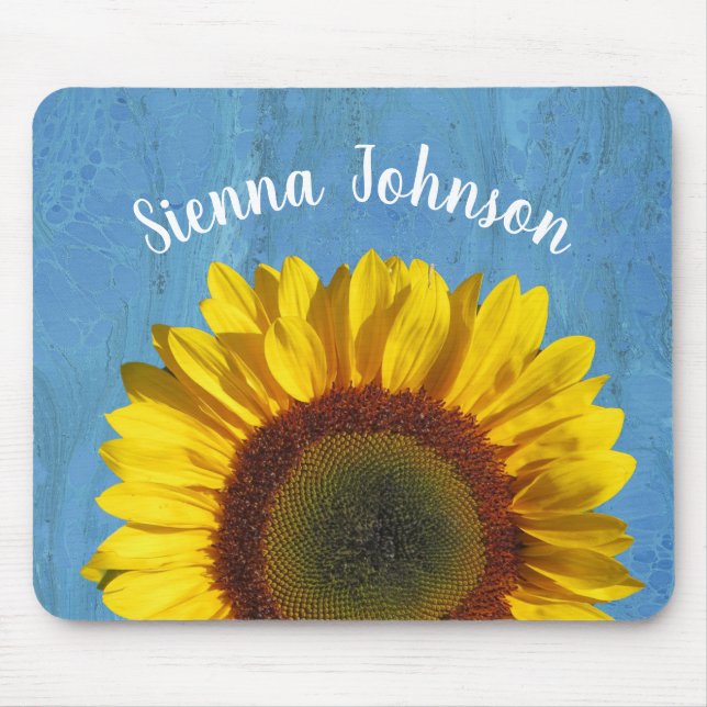 Personalised Sunflower Mousepad (Front)