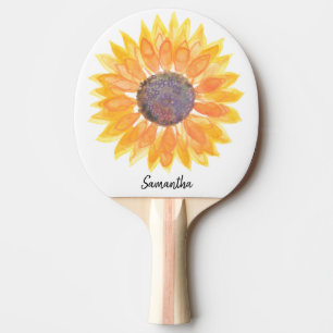 Personalised Sunflower Ping Pong Paddle