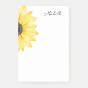 Personalised Sunflower  Post-it Notes