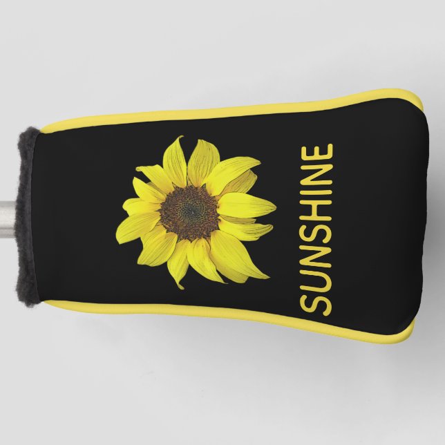 Personalised Sunflower Putter Cover (Front)