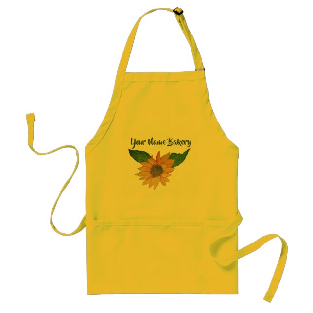 Personalised Sunflower Standard Apron (Front)