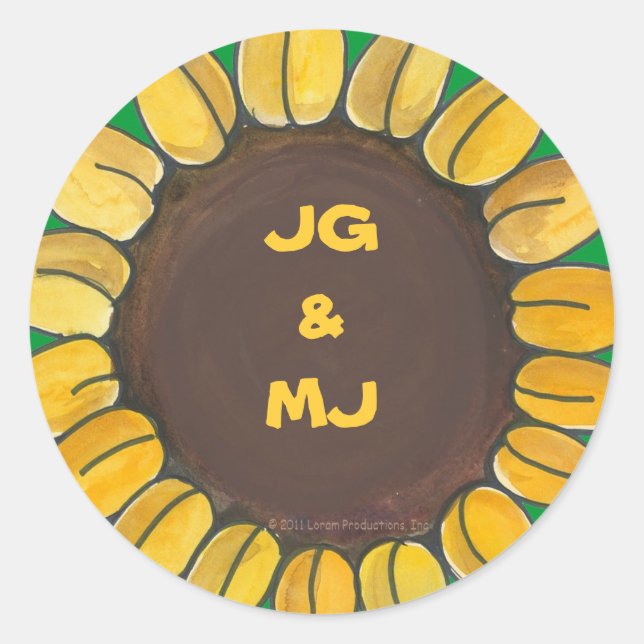 Personalised Sunflower Sticker (Front)