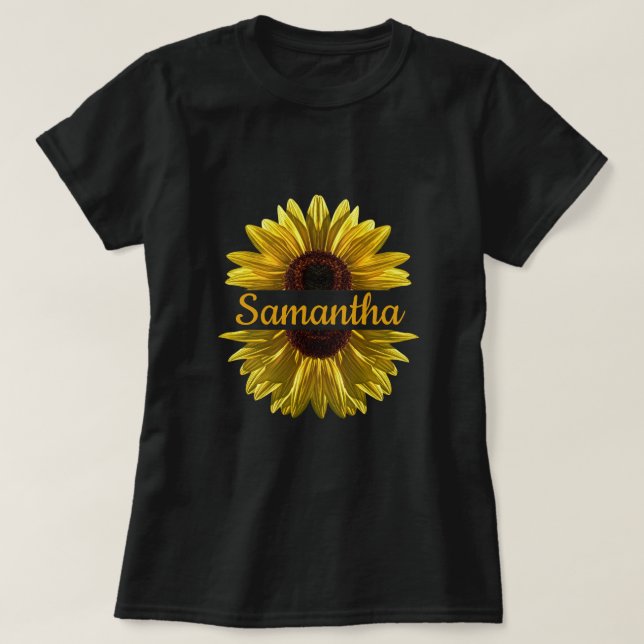 Personalised Sunflower  T-Shirt (Design Front)