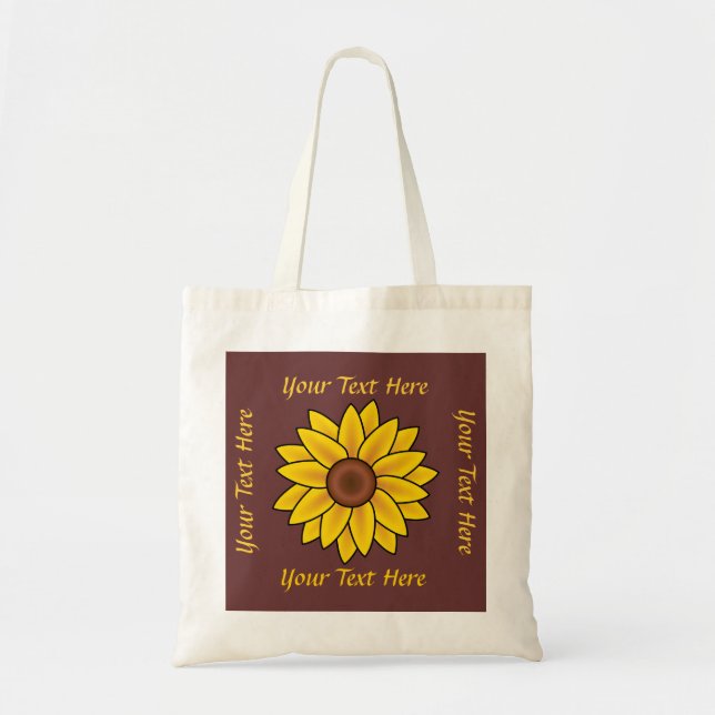 Personalised Sunflower Tote Bag (Front)