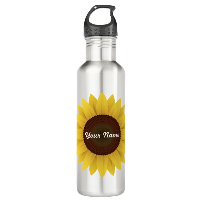 Personalised Sunflower Water Bottle (Front)