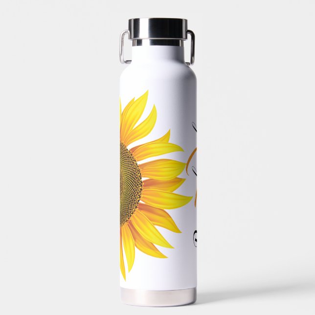 Personalised sunflower  water bottle (Front)