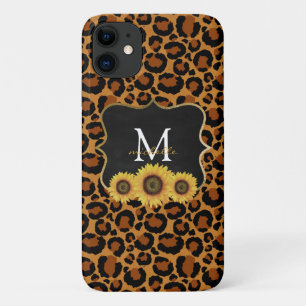 Personalised Sunflowers & Leopard Case-Mate iPhone Case