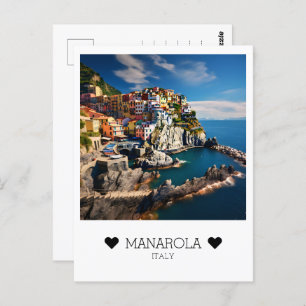 Personalised, sunny day in Manarola, Italy Postcard