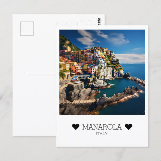 Personalised, sunny day in Manarola, Italy Postcard