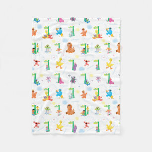 Personalised Sunny Day Sesame Street Pattern Fleece Blanket