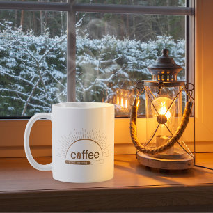 Personalised Sunrise Coffee Mug with Good Morning 