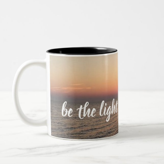 Personalised Sunrise Two-Tone Coffee Mug (Left)