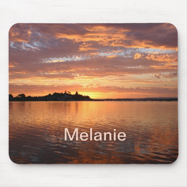 Personalised Sunset Lake View Mouse Pad (Front)