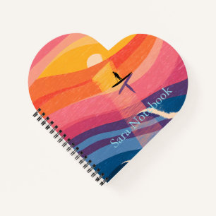 Personalised Sunset Paddle Board Notebook
