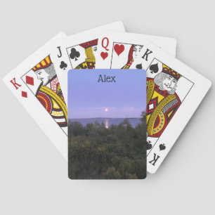 Personalised Sunset Playing Cards