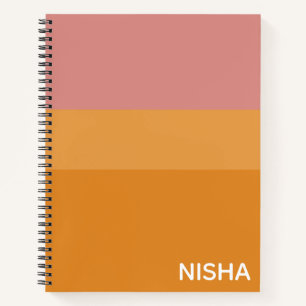 Personalised Sunset Stripes Notebook