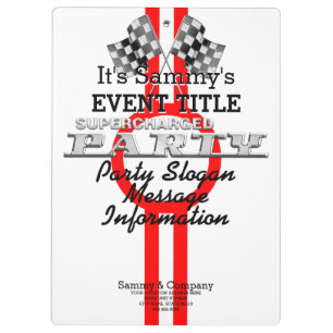 Personalised Supercharged Performance Party Clipboard