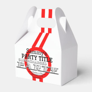 Personalised Supercharged Performance Party Favour Box