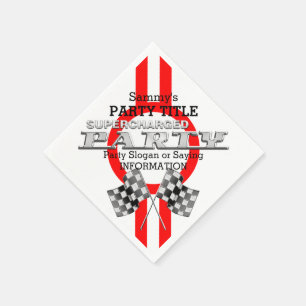 Personalised Supercharged Performance Party Napkin