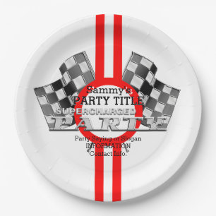 Personalised Supercharged Performance Party Paper Plate