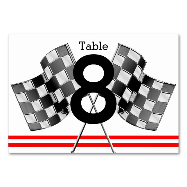 Personalised Supercharged Performance Party Table Number (Front)