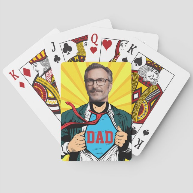Personalised Superdad Playing Cards  (Back)