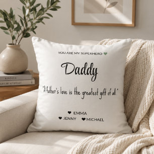 Personalised Superhero Dad Pillow