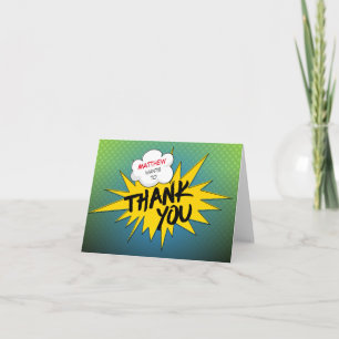 Personalised Superhero Flash Superhero Thank You Card