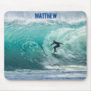 Personalised Surfer Mouse Pad Mousepad Surfing