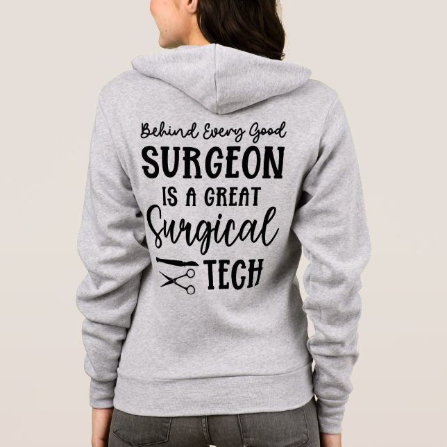 Personalised Surgical Tech | Surgical Technologist Hoodie (Back)
