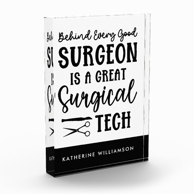 Personalised Surgical Tech | Surgical Technologist Photo Block (Left)