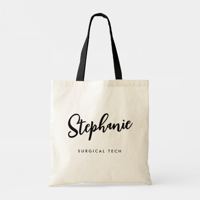 Personalised Surgical Tech | Surgical Technologist Tote Bag (Back)