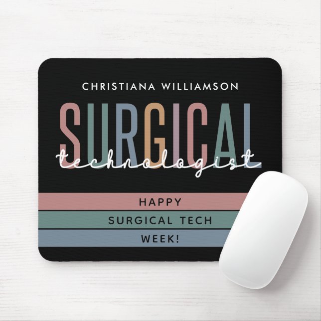 Personalised Surgical Technologist Week OR Tech Mouse Pad (With Mouse)