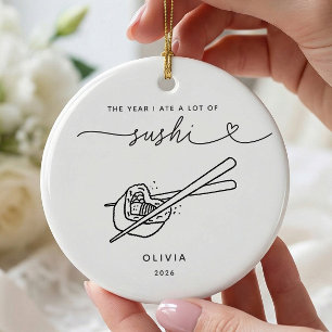Personalised Sushi Lover Christmas Ornament