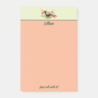 Personalised sushi post-it notes