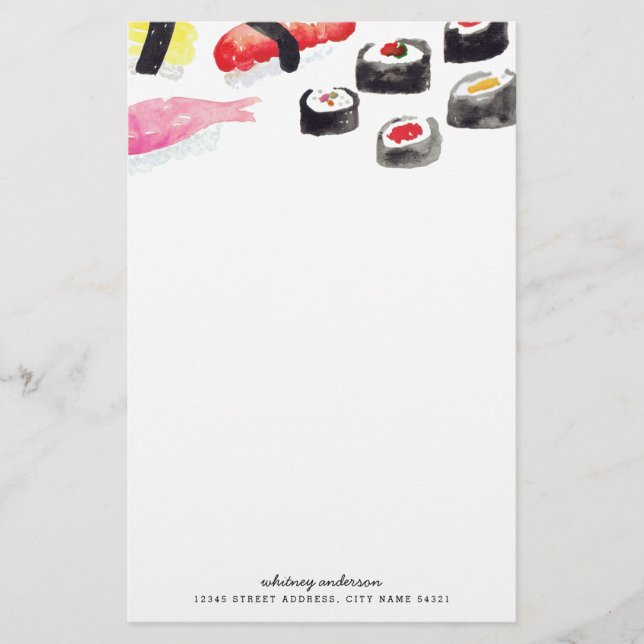 Personalised | Sushi Stationery (Front)