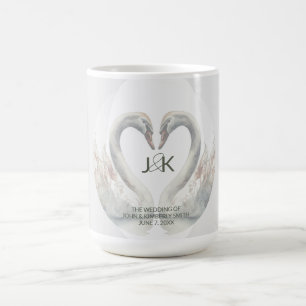 Personalised Swan Wedding Coffee Mug