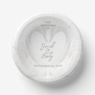 Personalised Swan Wedding Paper Plate