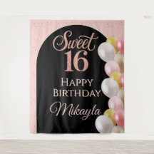 Personalised Sweet 16 Birthday Party Banner