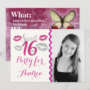 Personalised Sweet 16 Birthday Party Invitations